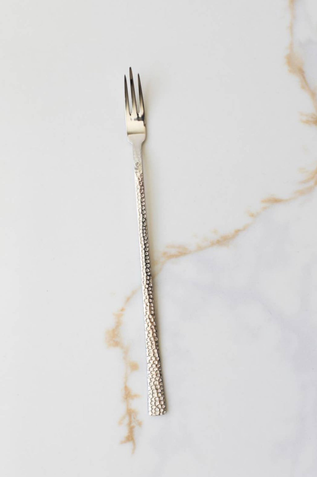 Hammered Stainless Steal Fork and Spoon set of 2
