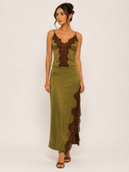 The Olive Hour Lace Maxi Skirt