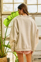 WWJD Embroidered Mock-neck Sweatshirt