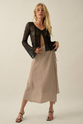Gingham Plaid Asymmetrical Handkerchief Wrap Maxi Skirt
