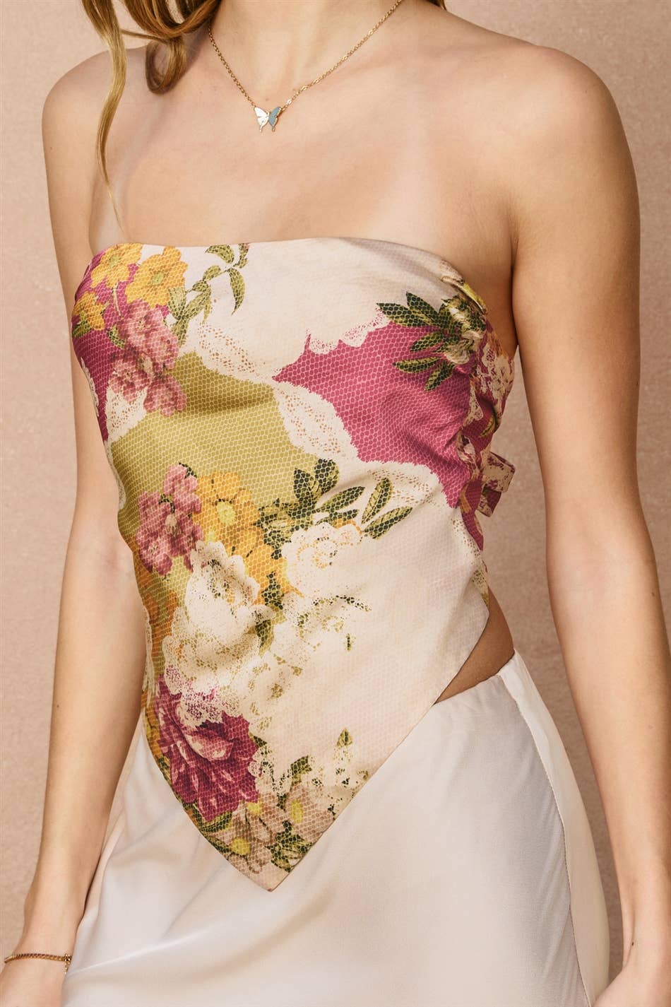 Meadow Romance Strapless Handkerchief Top