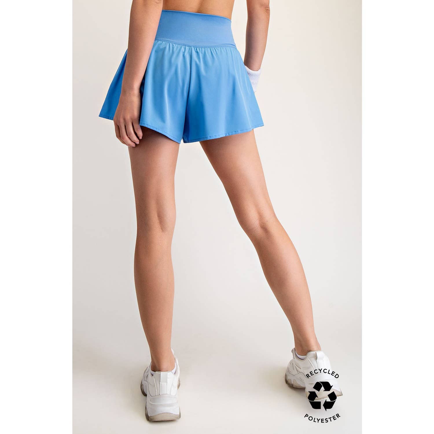 V CROSSOVER FLARED SHORTS- Espresso Brown