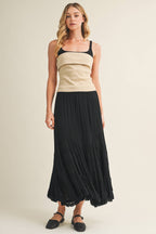 Square Neck Foldover Bandeau Top