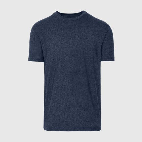 Short Sleeve T-Shirt | Crew Neck | Heather Navy