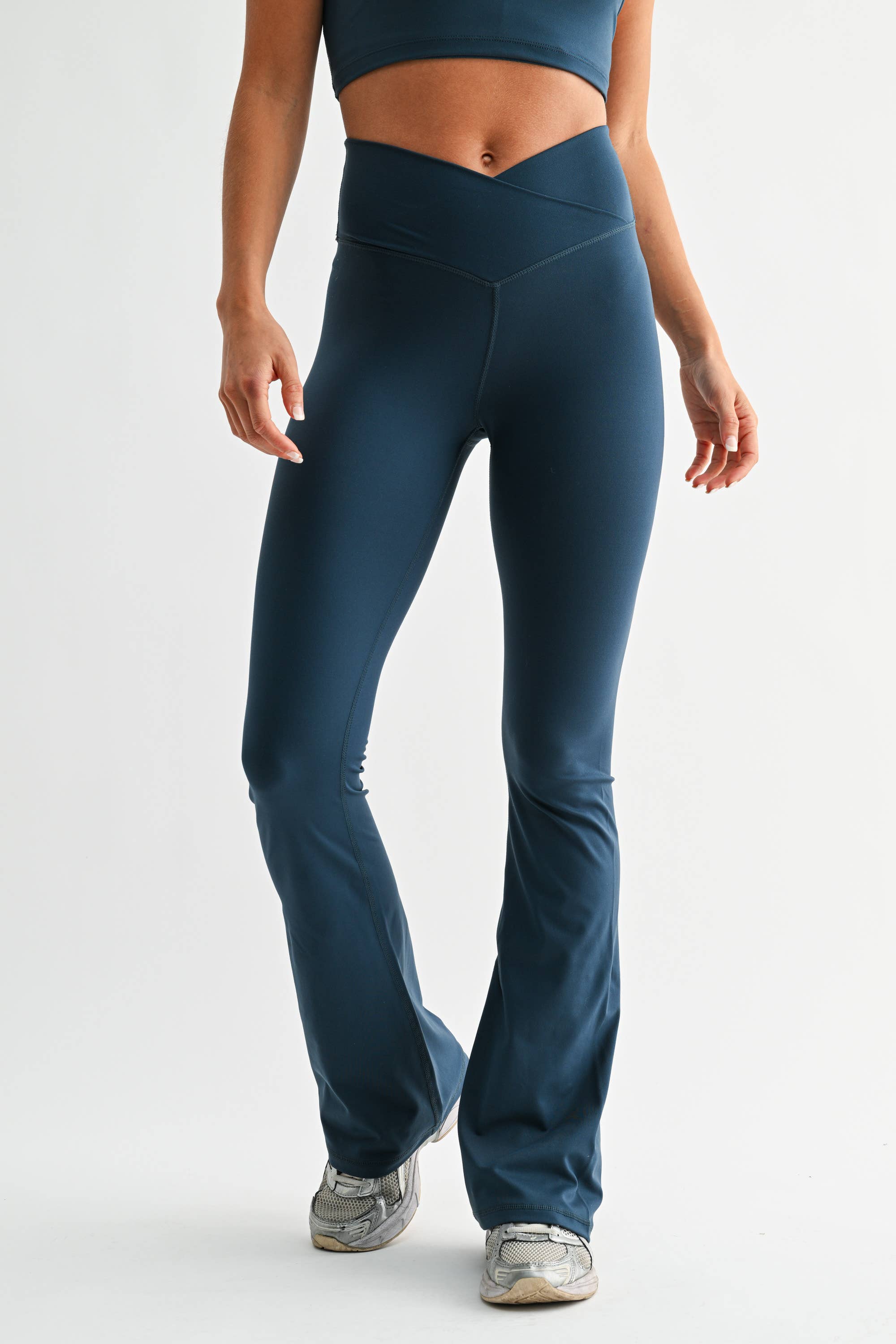 Venice Crossover Waist Yoga Pants: MIDNIGHT NAVY