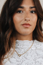 Open Heart Necklace - Gold