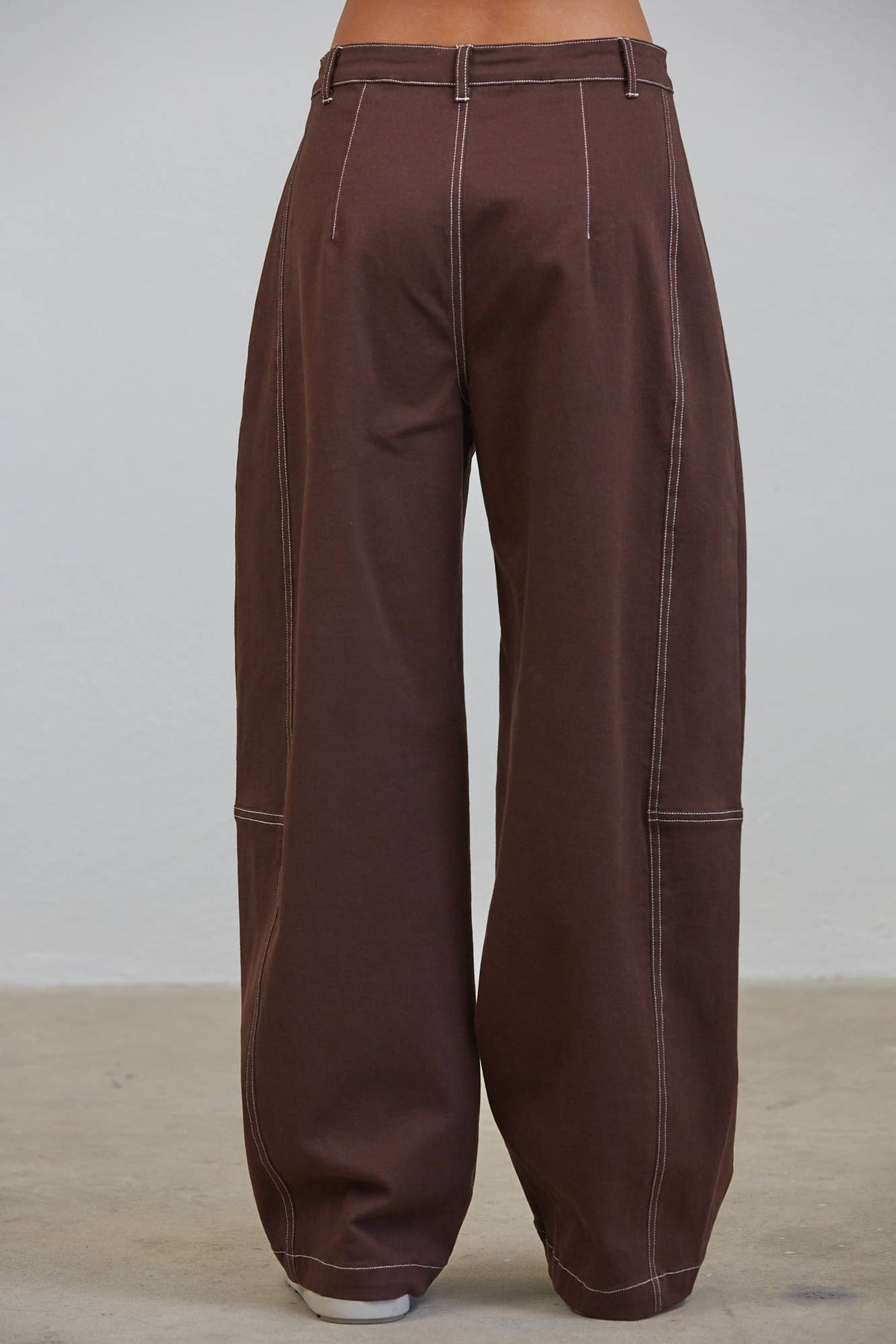 Playback Wide Contrast Seamed Pants