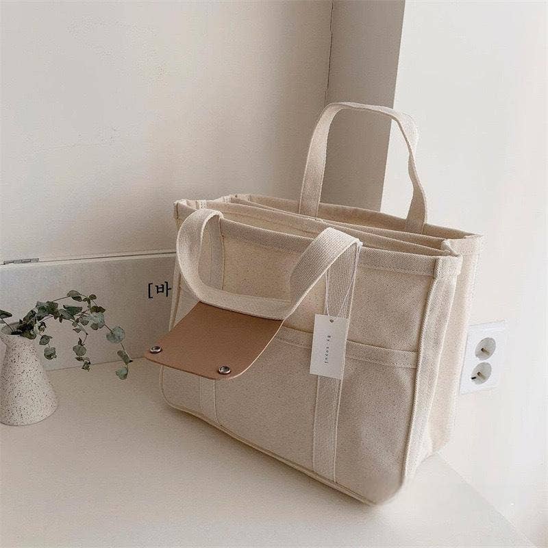 Crossbody Shoulder Canvas Tote