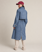 Belted Denim Trench Coat