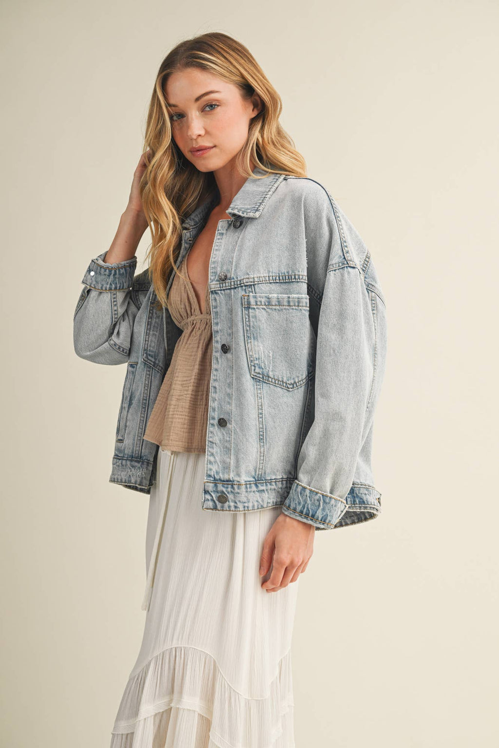 Vintage Wash Pleated Back Jacket