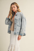 Vintage Wash Pleated Back Jacket