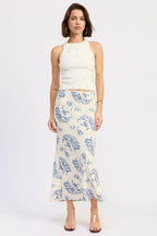 MERMAID MAXI SKIRT WITH LACE TRIM