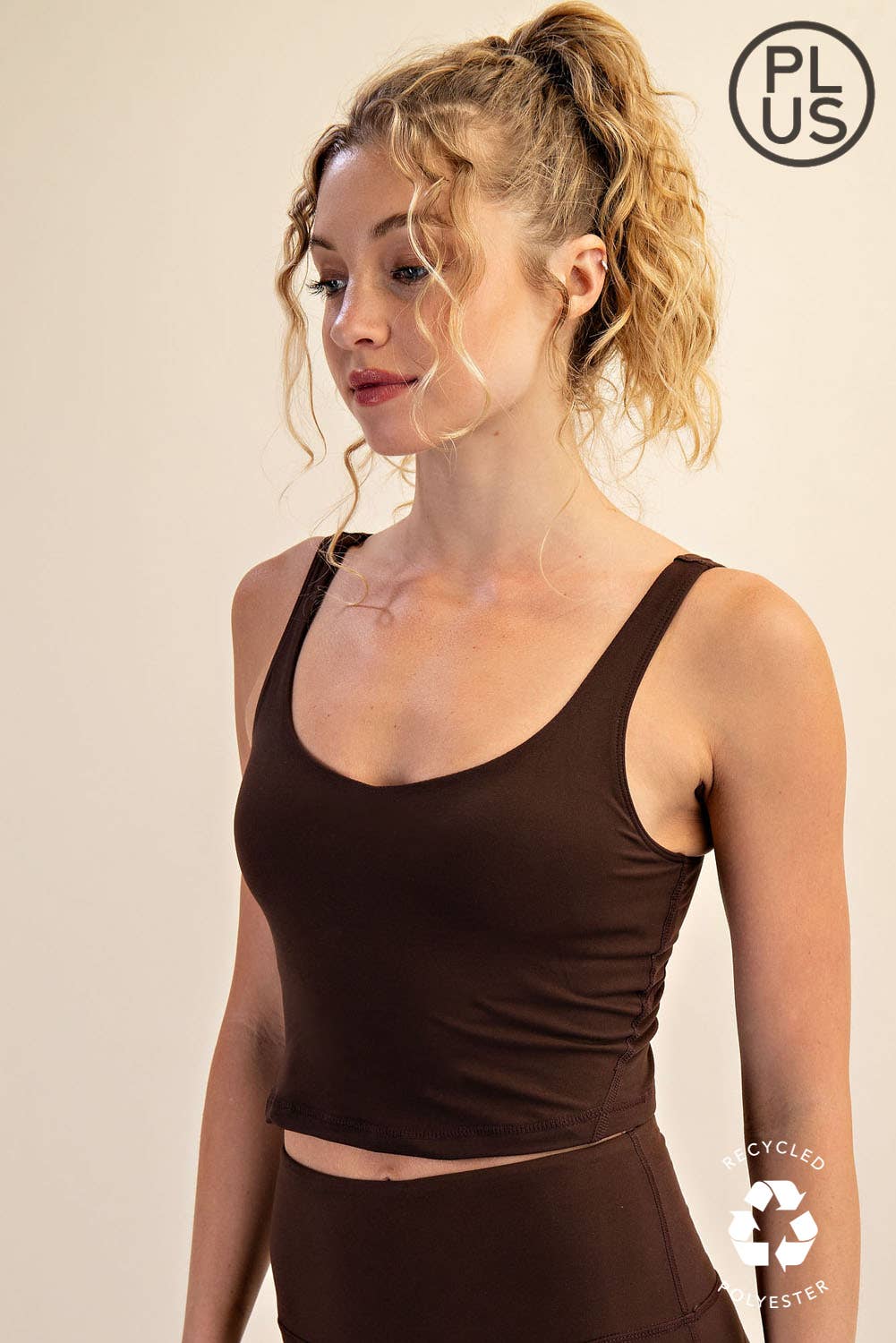 PLUS SIZE V NECK YOGA TOP