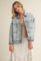 Vintage Wash Pleated Back Jacket