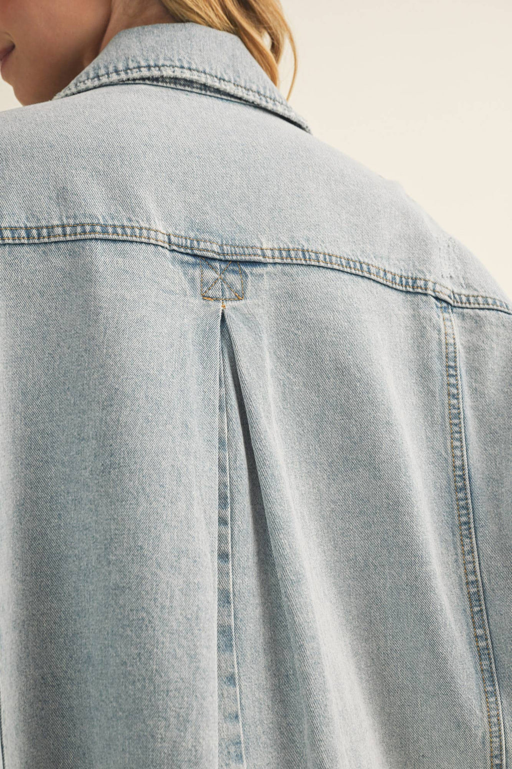 Vintage Wash Pleated Back Jacket