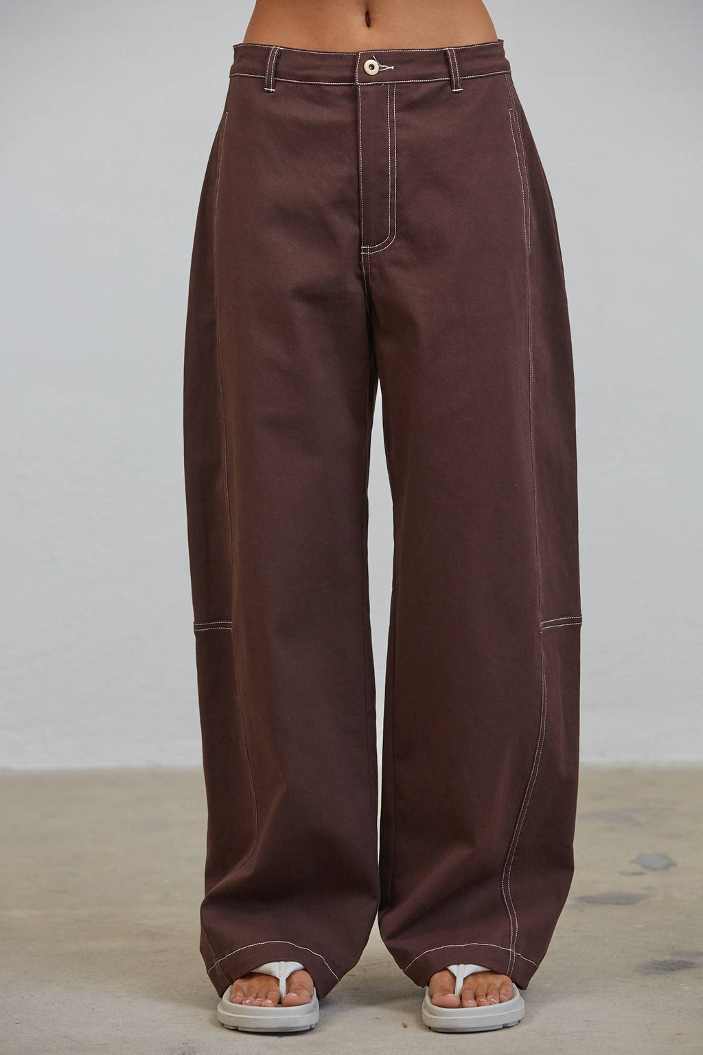 Playback Wide Contrast Seamed Pants