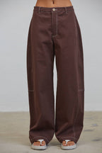Playback Wide Contrast Seamed Pants