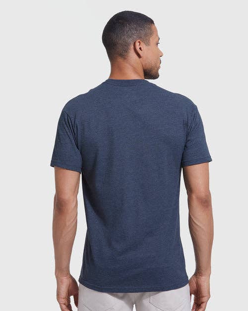 Short Sleeve T-Shirt | Crew Neck | Heather Navy