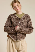 Cheetah Print Knit Cardigan