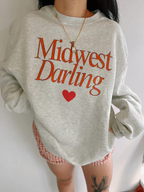 Midwest Darling Graphic Sweatshirt - Ash