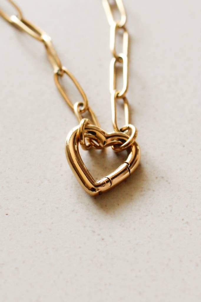 Open Heart Necklace - Gold