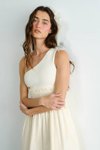One Shoulder Poplin Maxi Dress