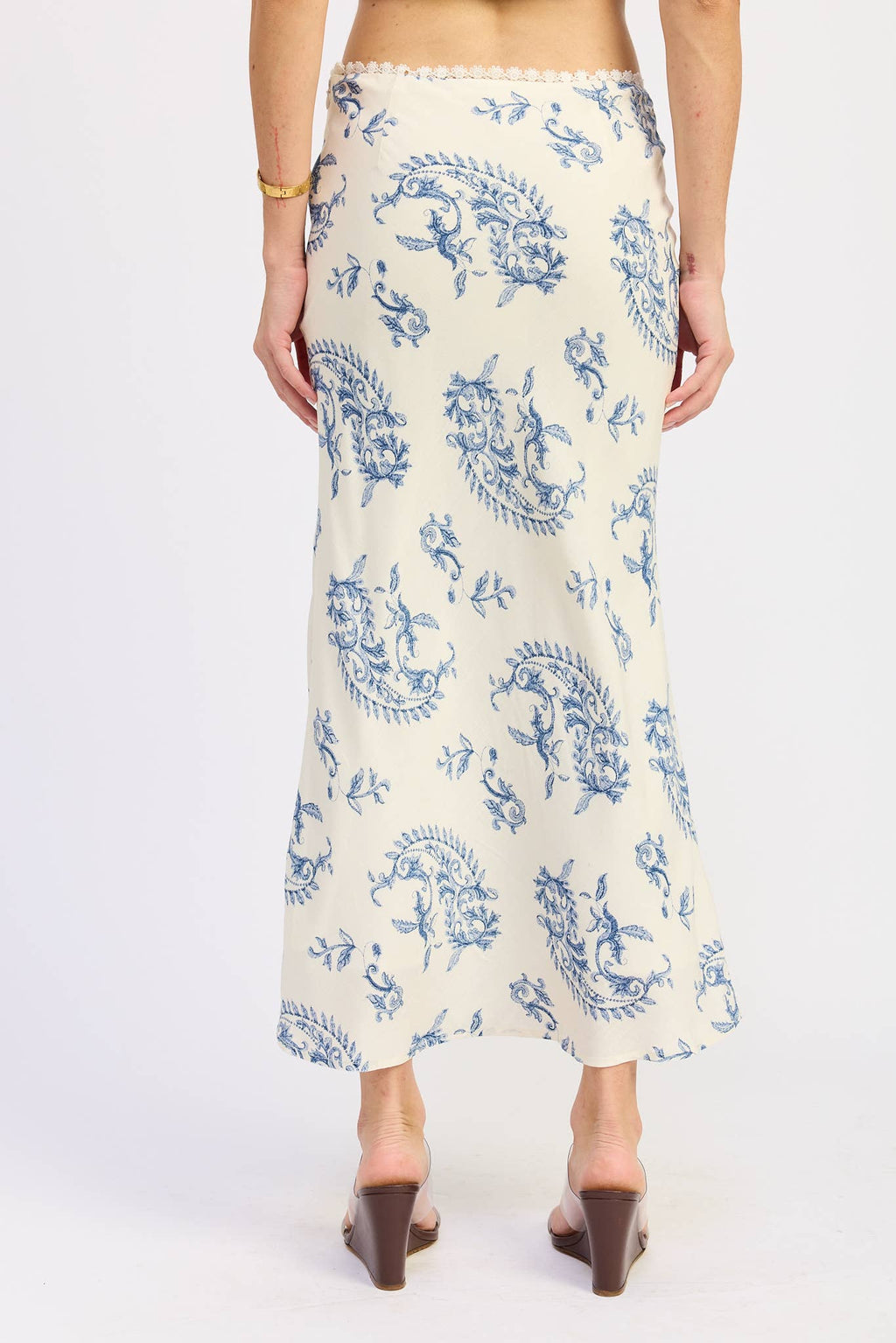 MERMAID MAXI SKIRT WITH LACE TRIM