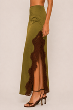 The Olive Hour Lace Maxi Skirt