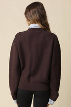 Dana Layered Look Knit Cardigan