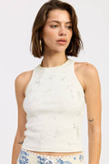 RACER BACK TANK TOP WITH WATER BEADS