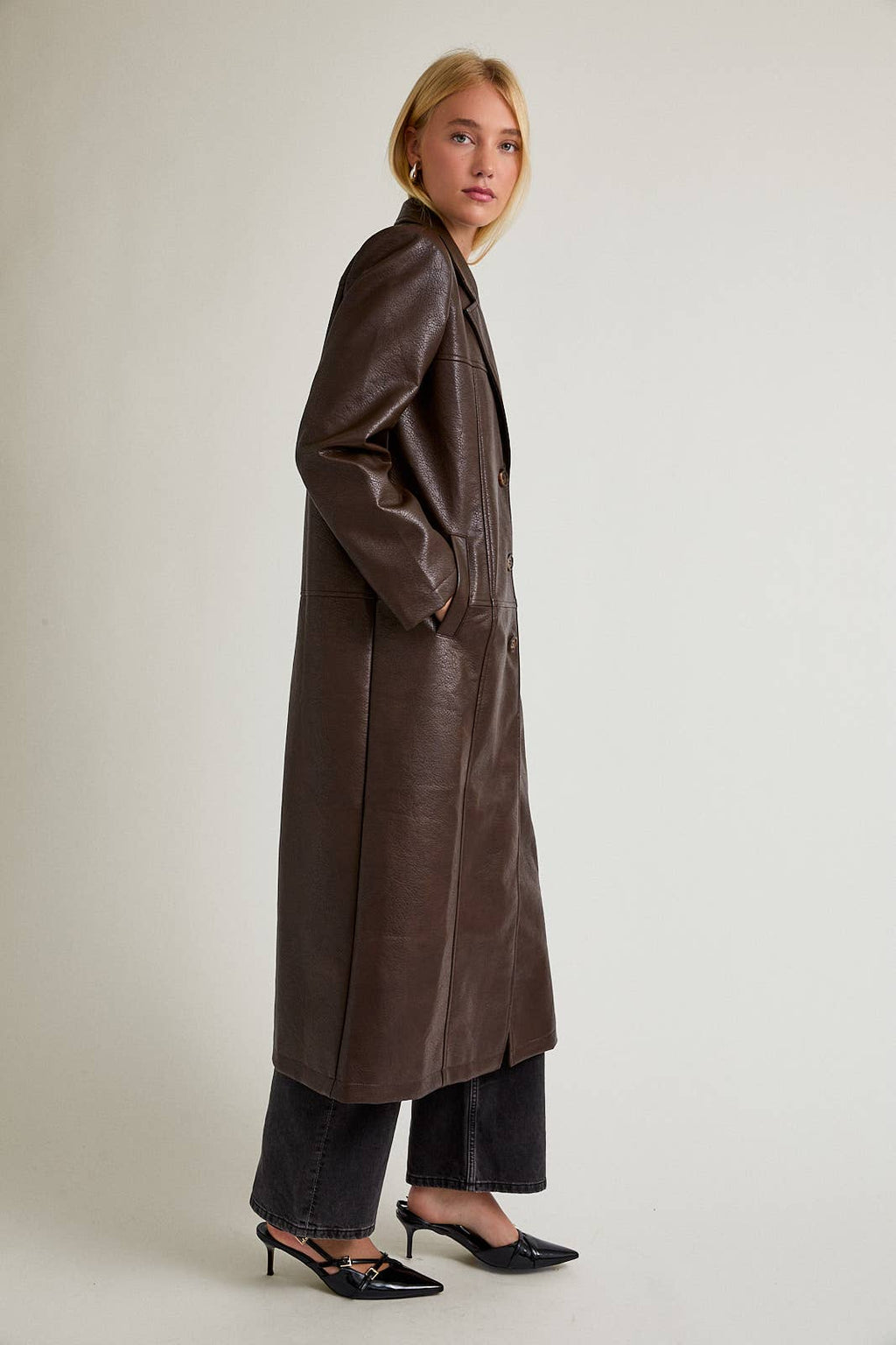 Notch Lapel Trench Coat