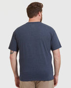 Short Sleeve T-Shirt | Crew Neck | Heather Navy