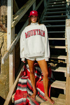 Reversible 'LAKE & MOUNTAIN' Mock-neck Sweatshirt