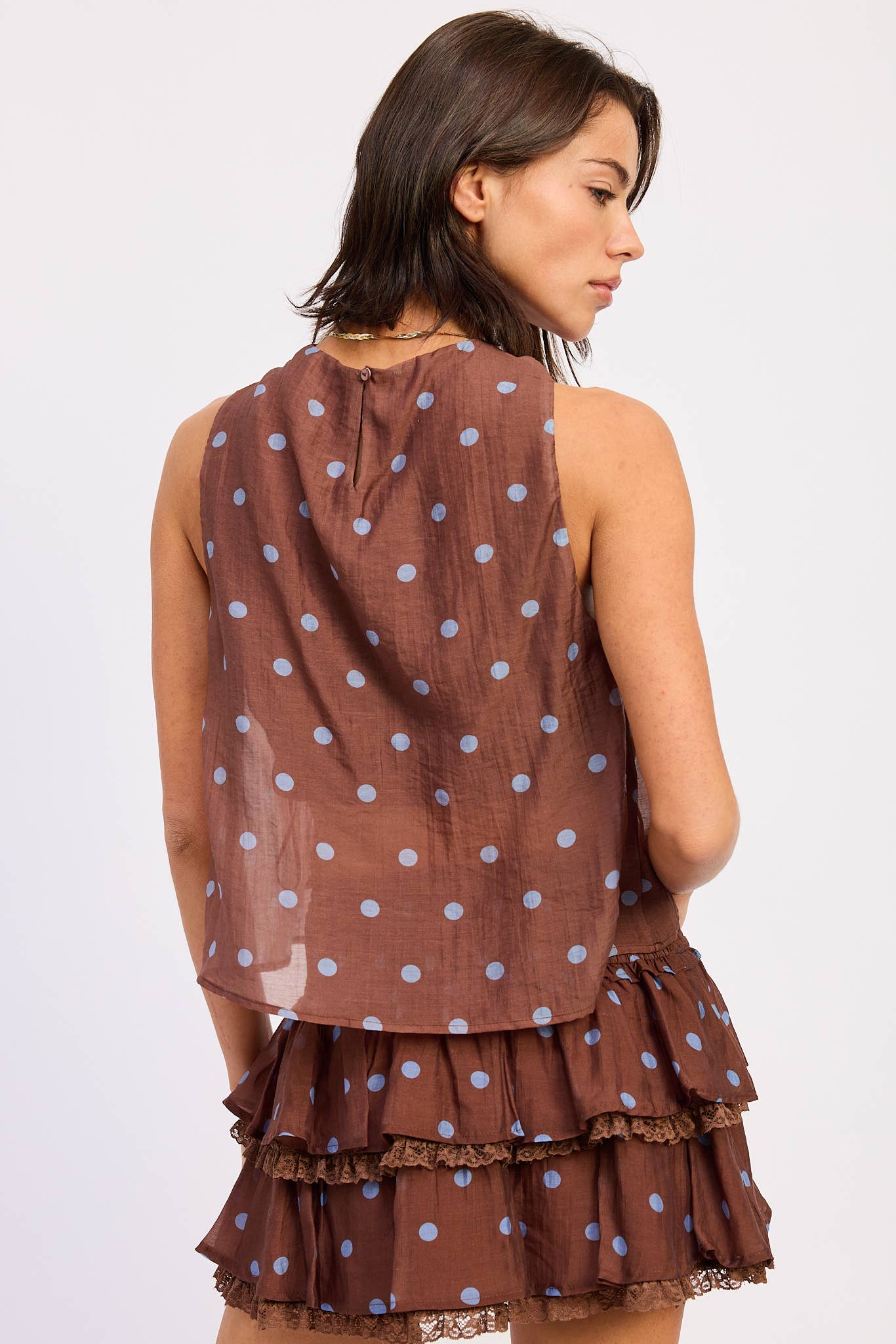 POLKA DOT TIE SWING TOP