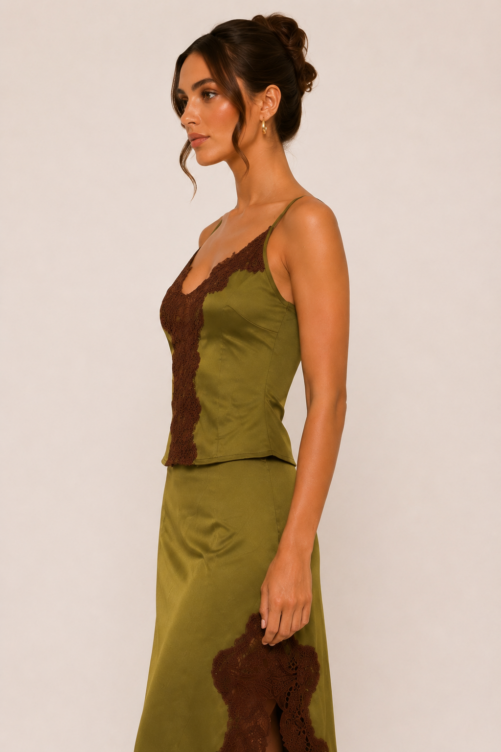 The Olive Hour Lace Maxi Tank Top