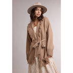Fringe Belted Cardigan