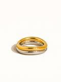Andrée 18K Gold Non-Tarnish Double Two Tone Ring