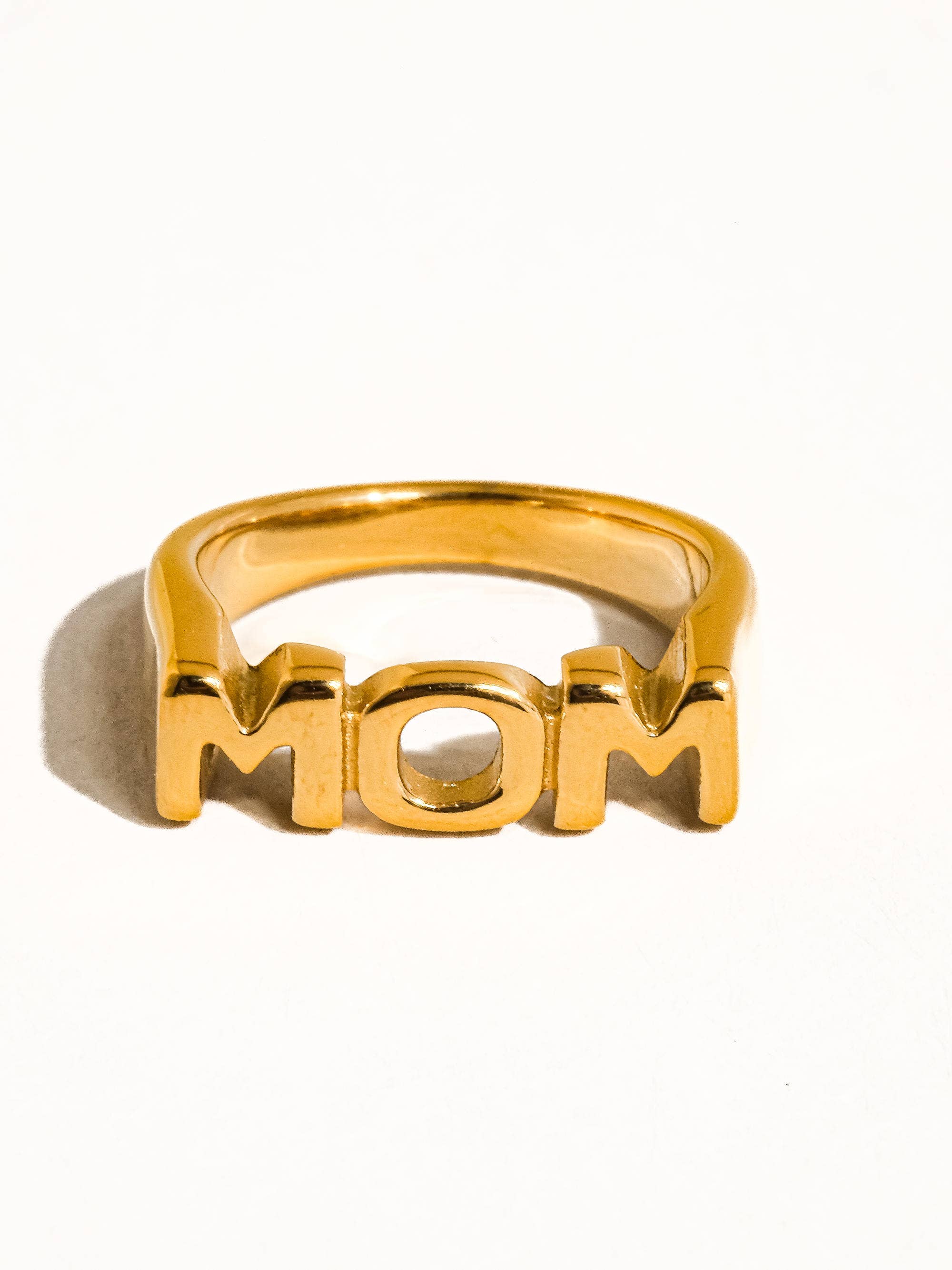 Angel 18K Gold Non-Tarnish Mom Ring