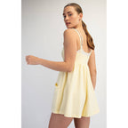 COTTON LYCRA STRAPPY SUMMER ROMPER