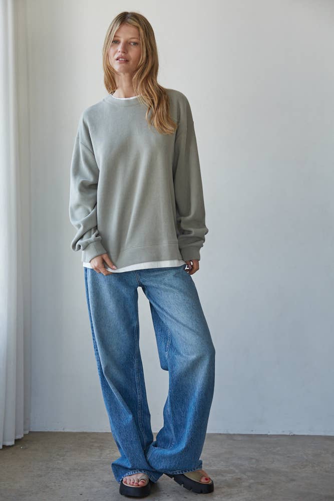 Knit Crew Neck Top