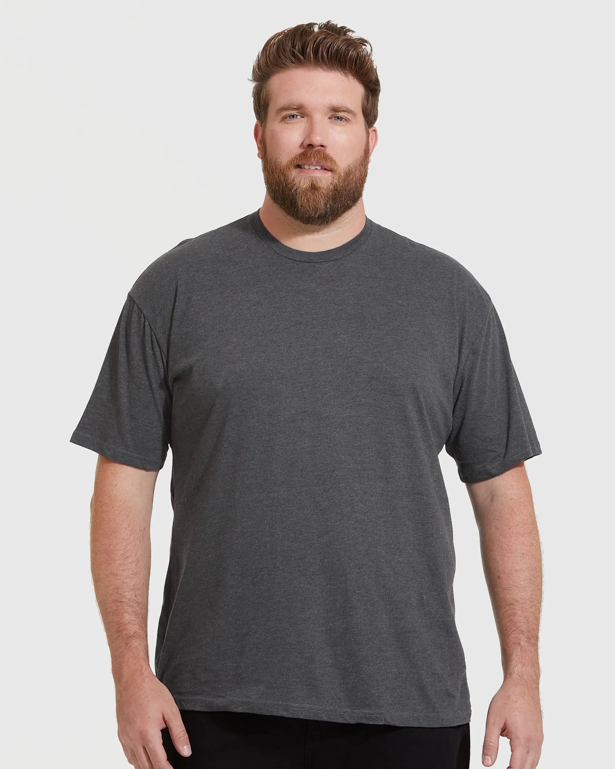 Short Sleeve T-Shirt | Crew Neck | Heather Charcoal Gray