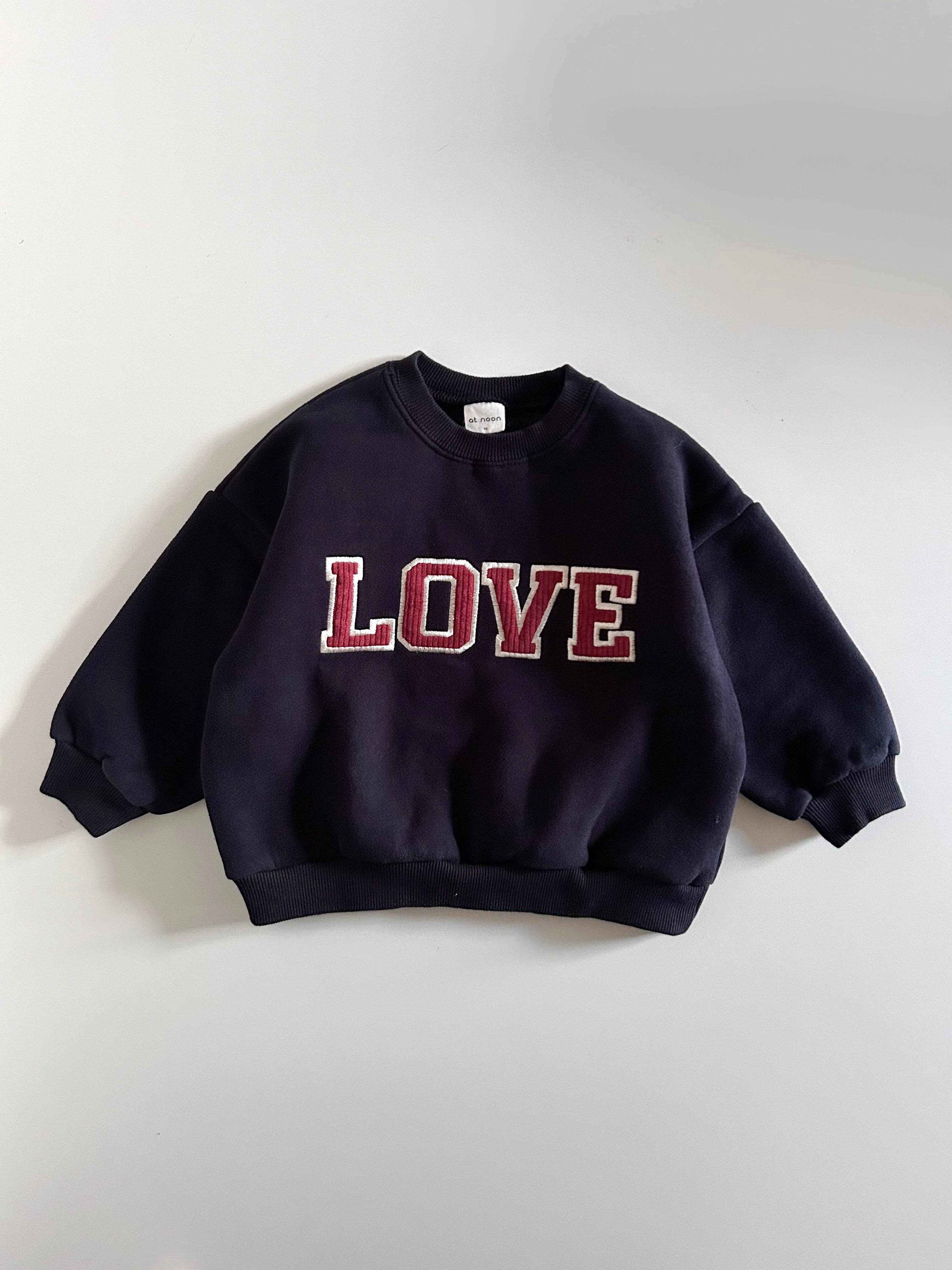 Toddler Corduroy Embroidery LOVE Sweatshirt