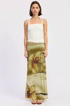 RUCHED ROPE TIE HALTER TOP