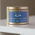 Weekend at the Lodge 5.5 oz Soy Candle | Cedar, Mint, Juniper, Cashmere Musk |  Fresh Winter Candle Tin