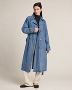 Belted Denim Trench Coat