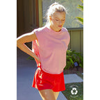 V CROSSOVER FLARED SHORTS- Espresso Brown