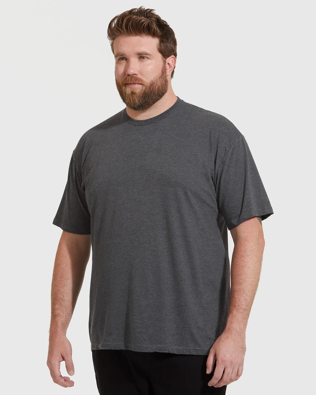 Short Sleeve T-Shirt | Crew Neck | Heather Charcoal Gray