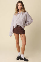Indy Boyfriend Pinstripe Shirt