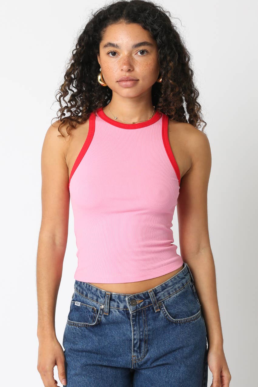 Hana Contrast Trim Tank Top