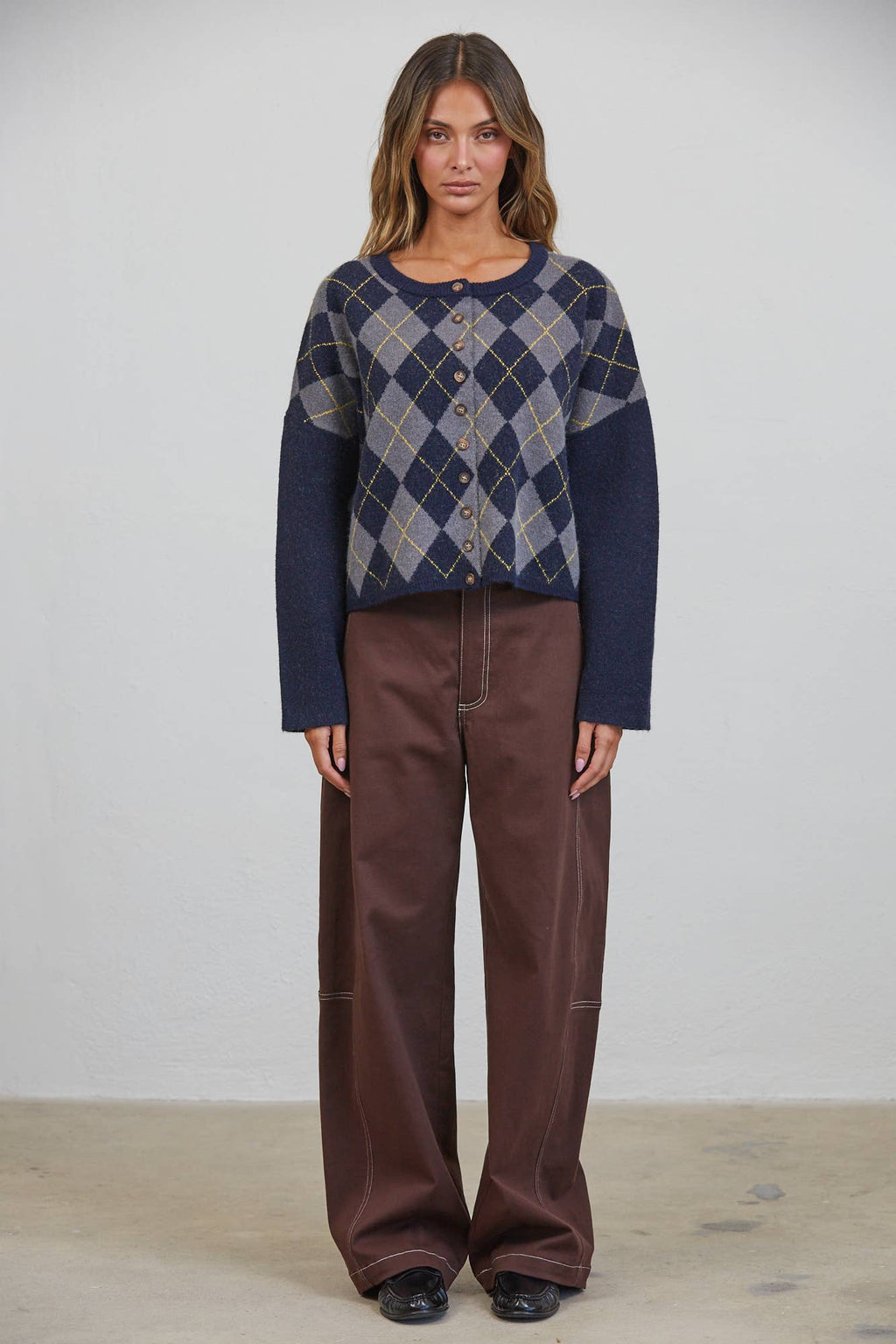 Playback Wide Contrast Seamed Pants